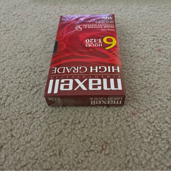 Maxwell VHS cassette high grade recordable tape 6 hours/ T-120 New - Picture 5 of 10